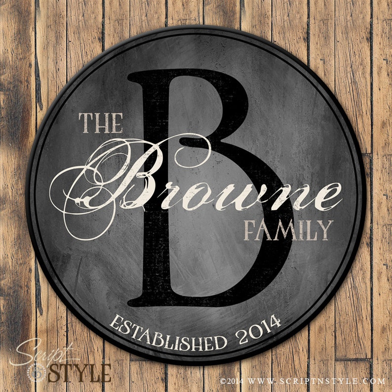 Personalized Family Established Sign Personalized Family Name Etsy
