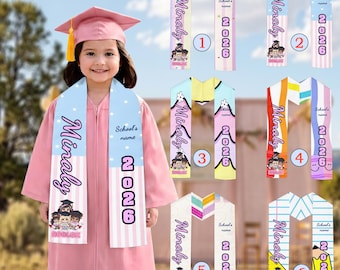 Roblox Inspired Graduation Stole Personalized Name 2026, Custom Avatar for Kids Adults, Grad Outfit
