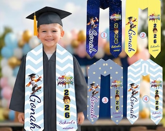 Roblox Graduation Stole Personalized Name 2026, Custom Avatar Stole for Kids & Adults, Grad Outfit