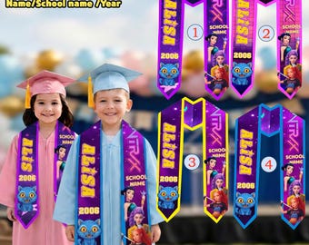 Personalized Huntrix Graduation Stole Name Year, Custom School Sash 2026, Modern Trendy Grad Outfit Gift