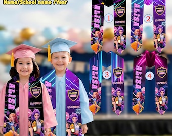 Huntrix Graduation Stole Custom Name Year, Personalized School Sash 2026, Trendy Theme Grad Outfit Gift
