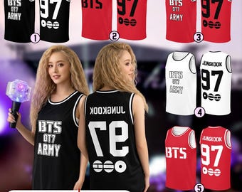 BTS Inspired Tour 2026 Basketball Jersey, Kpop Concert Outfit, Army Fan Tank Top, Custom Name Number Jersey, Purple OT7 Style