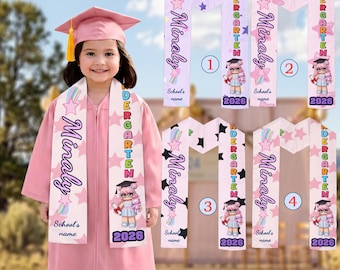 Personalized Graduation Stole Roblox Avatar for Kids Adults, Custom Name 2026 Gift, Grad Scarf