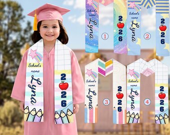 Roblox Style Graduation Stole 2026, Custom Name Avatar Scarf for Kids Adults, Personalized Gift