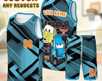 Luigi Guido Baseball Jersey, Disney Cars Cartoon Shirt, Custom Name Personalized Racing Outfit Gift