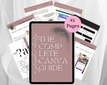 Guía de Canva en PDF / Tutorial de diseño para principiantes (Descarga digital)
