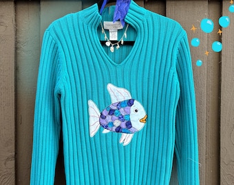 Storybook Sweater | Upcycled Knit Appliqué, Storybook Teacher Outfit