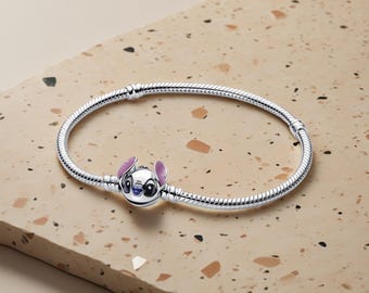 S925 Sterling silver Pandora Stitch Snake Chain Bracelet,Festival Jewelry,Gifts For Sister,Gift For your Lover
