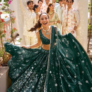 Green Net for Dress