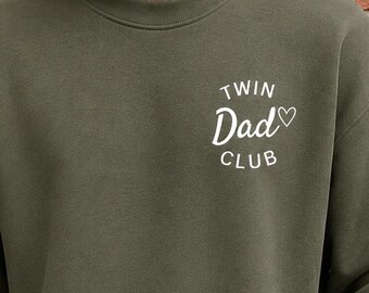Embroidered Twin Dad Club Sweatshirt, Twin Dad Gift Idea, Cool Father's Shirt, Father's Day Gift, New Dad Sweater
