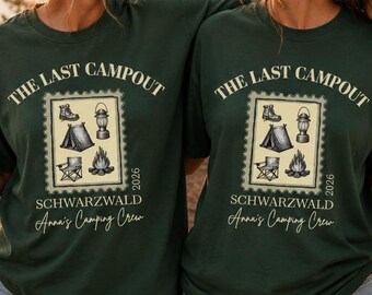 Camping Bride Shirt, JGA Crew Shirt, Camping Crew Shirt, Personalized Bachelorette Party Tee, Custom Bridal Trip Tee, Camp Bach Weekend