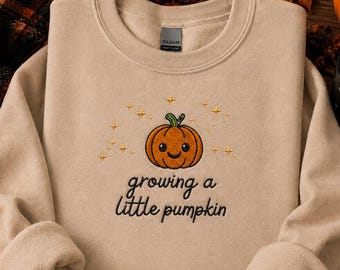 Embroidered Baby Reveal, Baby Shower Halloween, Mom to Be, Growing a Little Pumpkin, Pregnancy Announcement, Baby Party