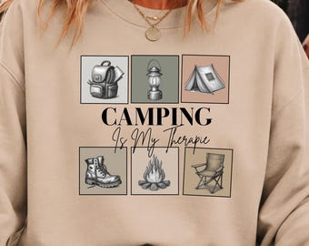 Camper Gift, Camping Lover Sweatshirt, Camping Crewneck Gift, Hiking Hoodie, Nature Lover Outfit,  Outdoor Adventure Sweater