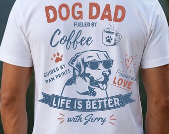 Personalized Dog Dad Shirt, Labrador Dog Tee, Dog Lover Tshirt, Gift For Dog Dads, Custom New Dog Dad Tee, Pet Owner T-shirt, Animal Lover