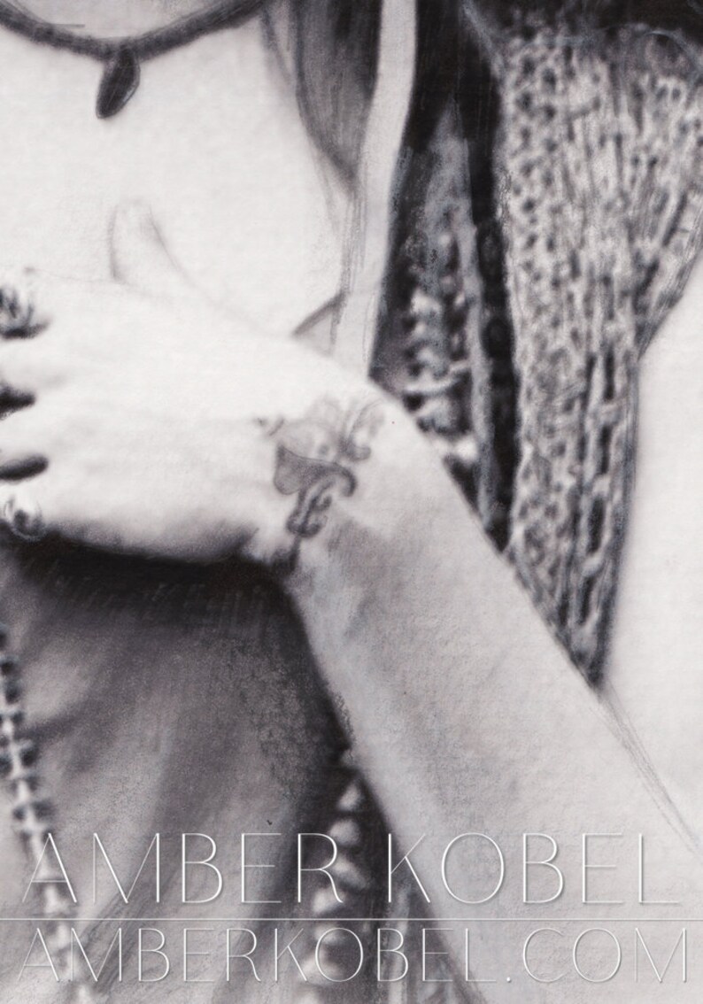 Janis Joplin Like a pearl, A pearl of a girl Pencil Portrait Realism image 3
