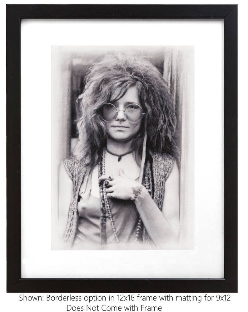 Janis Joplin Like a pearl, A pearl of a girl Pencil Portrait Realism image 6