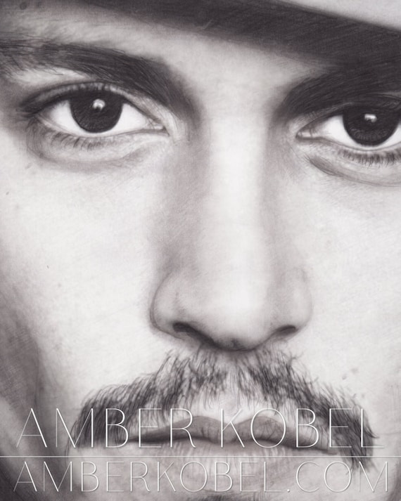 Johnny Depp Portrait - Pirates of the Caribbean , Edward