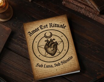 Occult Gothic Printable Valentine Card 5x7 – Medieval Manuscript Ritual Art Digital Download