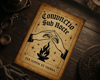 Printable Occult Gothic Valentine Card 5x7 – Ritual Manuscript Love Art Digital Download