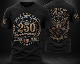 United States Of America All Over Print Unisex T Shirt, 250th Anniversary 1776 2026 Tee, Celebrating 250 Years Freedom Since 1776 Apparel