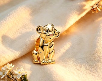 ディズニー シンバ チャームペンダント、ブレスレットやネックレス用チャーム、925スターリングシルバーチャーム、最高のギフト、パンドラ互換チャーム