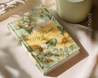 Vintage Floral Hardcover Journal – Cottagecore Wildflower Daily Planner, A5 Lined Notebook