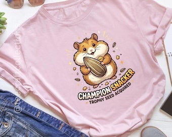 Champion Snacker Hamster Shirt | Funny Animal Graphic Tee