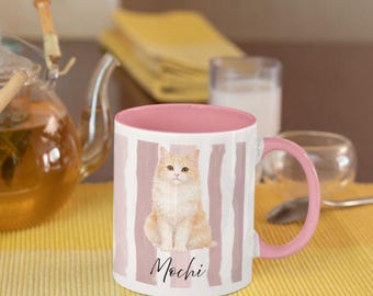 Orange Tabby Cat Mochi Mug | Accent Coffee Mug