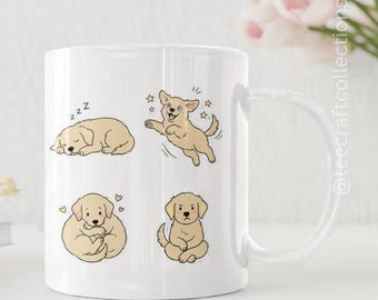 Golden Retriever Puppy Doodle Ceramic Mug (11oz or 15oz)