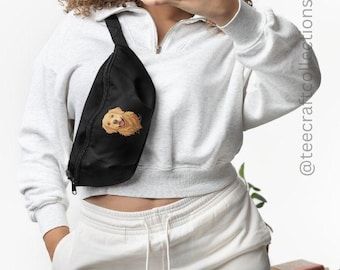 Golden Retriever Portrait Fanny Pack | Dog Walker Waist Bag, Crossbody Sling