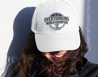 Overthinking World Champion Baseball Hat – Vintage Style Cotton Twill Cap