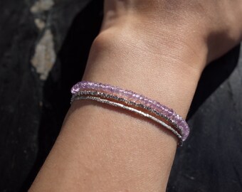Amethyst bracelet - delicate bracelet , dainty bracelet, silver bracelet, simple, minimal jewelry