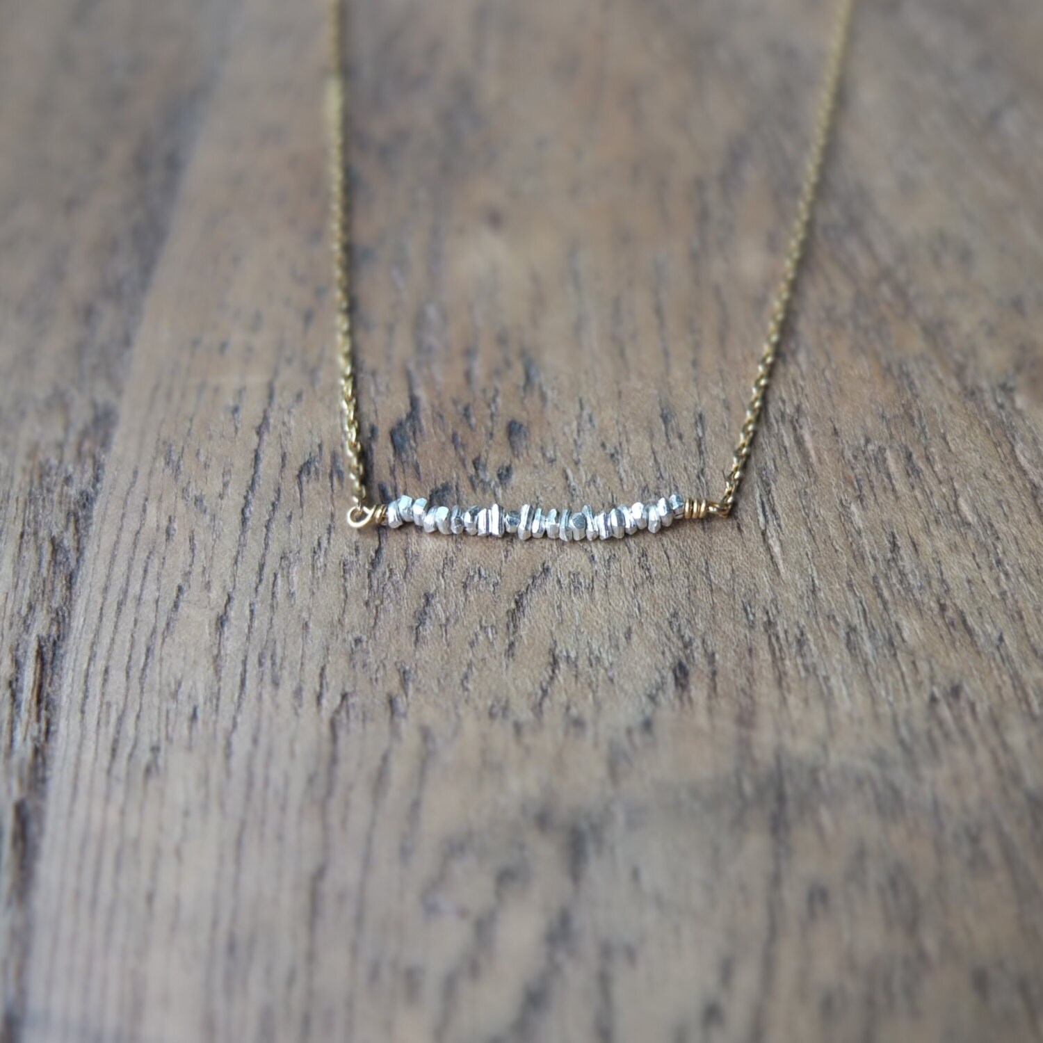 Janu Necklace Delicate Necklace Dainty Necklace, Silver