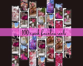 Pink Instagram Reels Canva Template | Faceless, Minimal Content