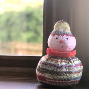 Mr Wobbly Toy Clown Knitting Pattern