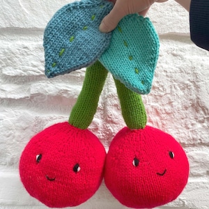 Cheeky Cherries Knitting Pattern, Cherry Toy Knitting Pattern - PDF Download | Cute Cherry Amigurumi | Beginner-Friendly Knitting Pattern