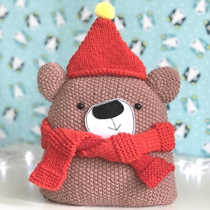 Chunky Teddy Bear Toy Knitting Pattern, knit a teddy