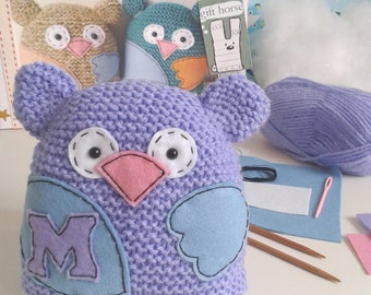 Knitting Pattern for Little Hoot Personalised Owl