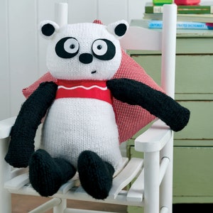 Big Panda Teddy Bear Knitting Pattern