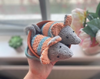 Three Colour Mice Toy Knitting Pattern