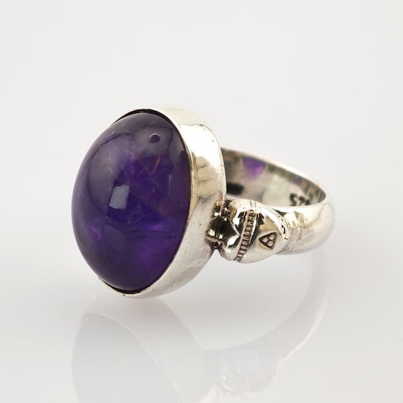 Statement-Ring aus Silber mit wunderschönem Ameth… - image 1