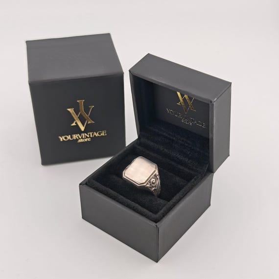 Statement-Silberring mit rechteckigem Farbstein u… - image 5