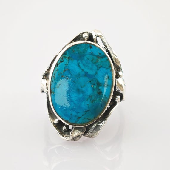 Statement-Silberring mit wunderschönem Türkis um … - image 3