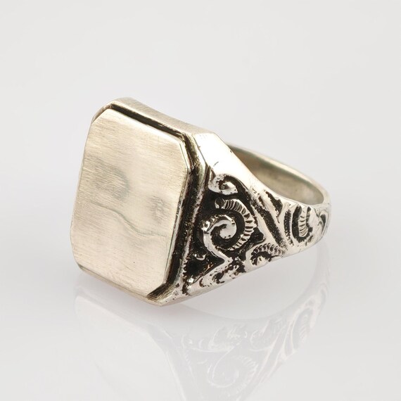 Statement-Silberring mit rechteckigem Farbstein u… - image 1