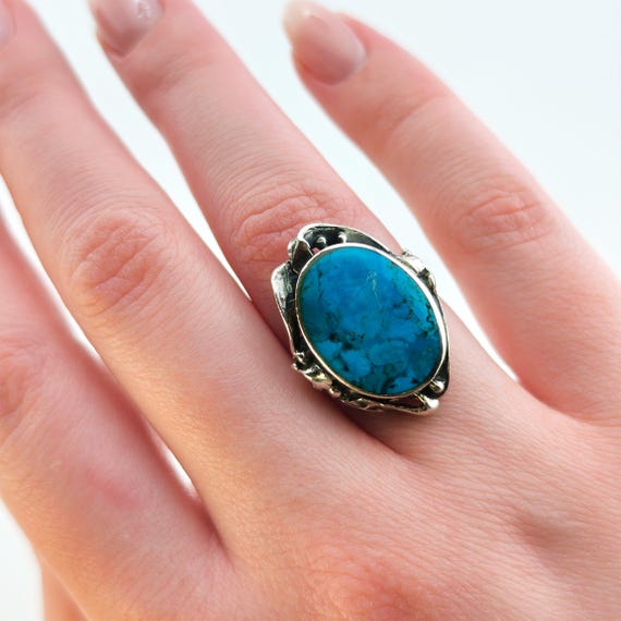 Statement-Silberring mit wunderschönem Türkis um … - image 5