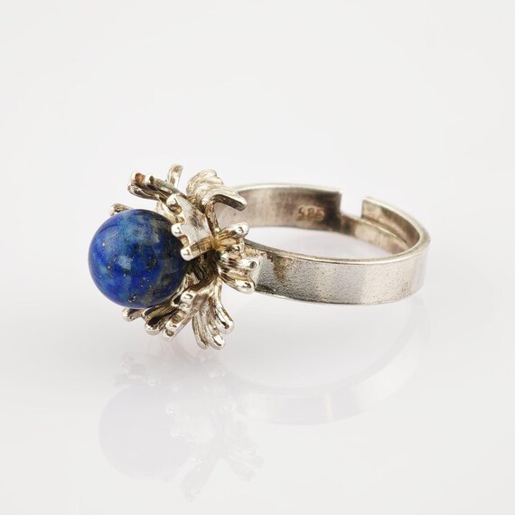 Statement-Ring aus Silber mit blauem Farbstein um… - image 1