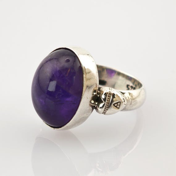 Statement-Ring aus Silber mit wunderschönem Ameth… - image 1