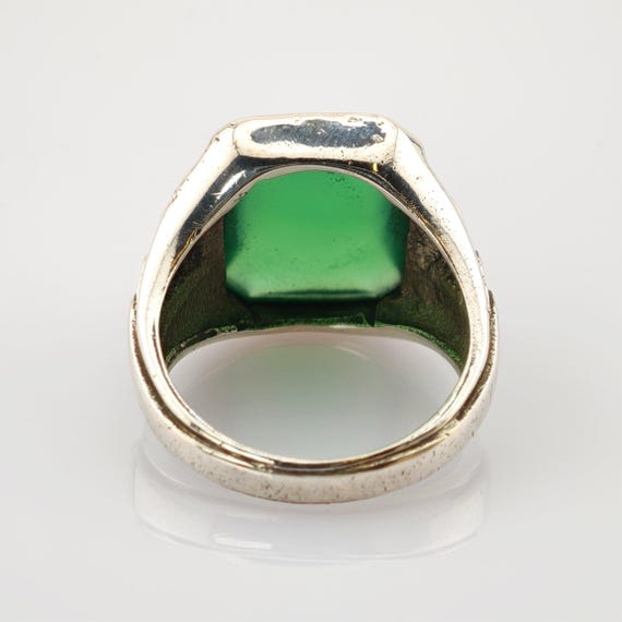 Statement-Ring aus Silber mit grünem Nephrit - image 4