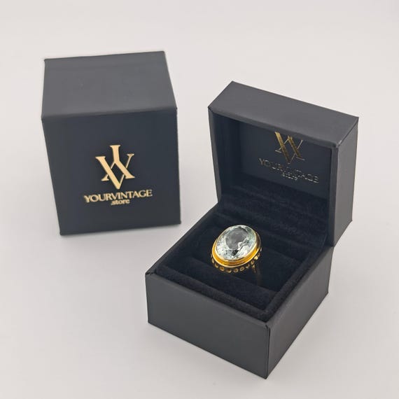 Statement-Ring aus Gold mit großem Aquamarin - image 6