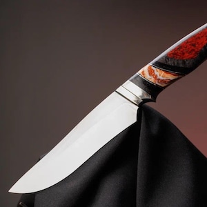 Rouge lyxig specialkniv, CPM MagnaCut 64 HRC, spegelblankt blad